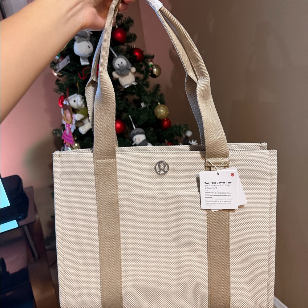 Lululemon Athletica Tan Canvas Tote 10L